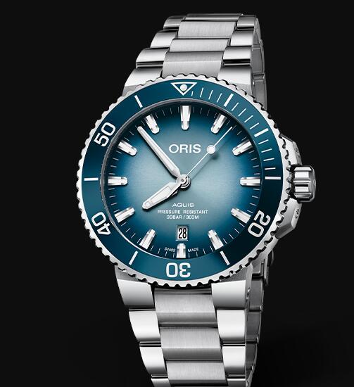 Review Oris Aquis 43.5mm LAKE BAIKAL LIMITED EDITION 01 733 7730 4175-Set Replica Watch - Click Image to Close